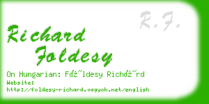 richard foldesy business card